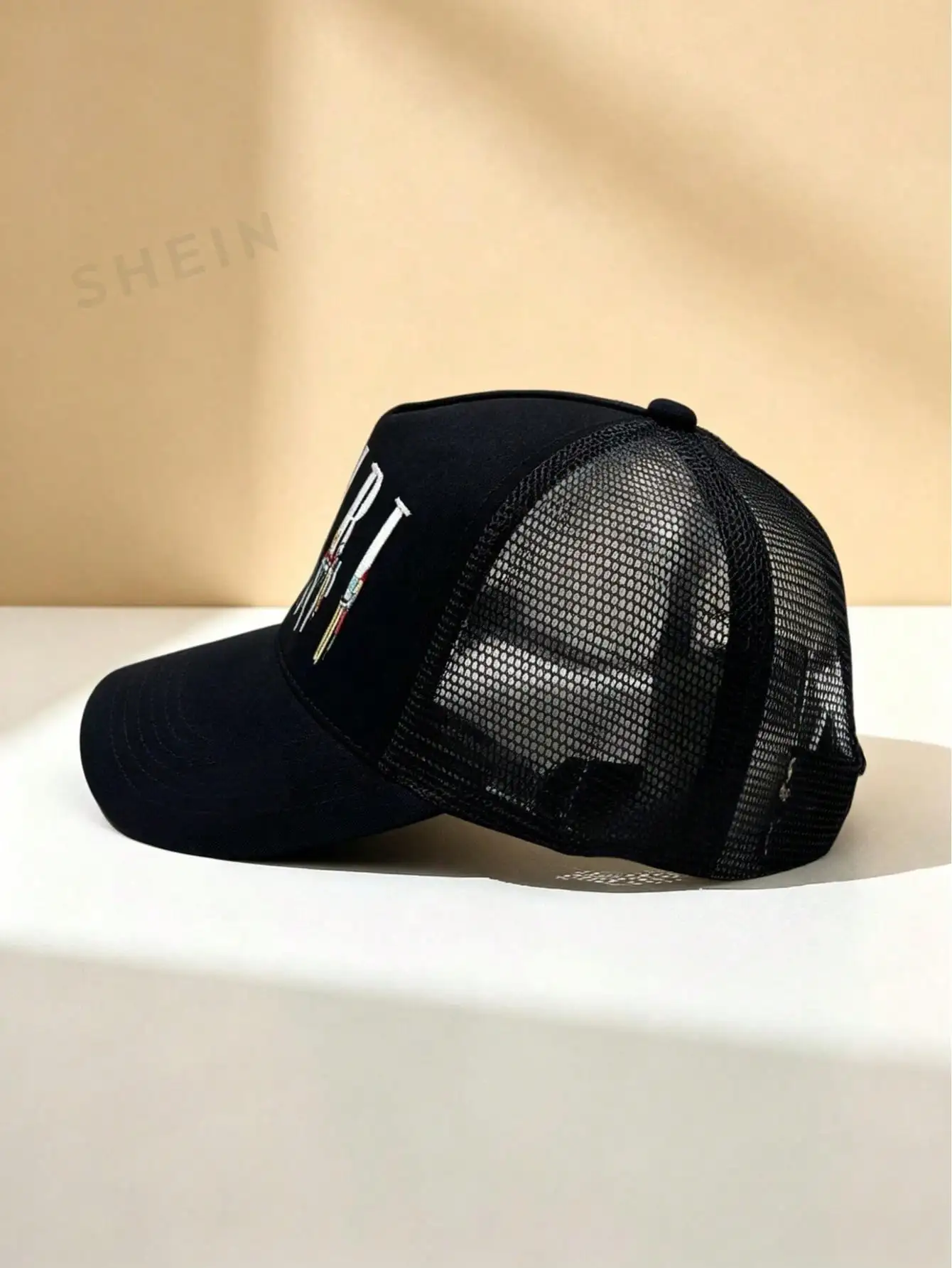 1 Piece of Letter Trucker Cap, High Street Hip-hop Baseball Cap, Casual Outdoor Mesh Breathable Comfortable Adjustable Unisex