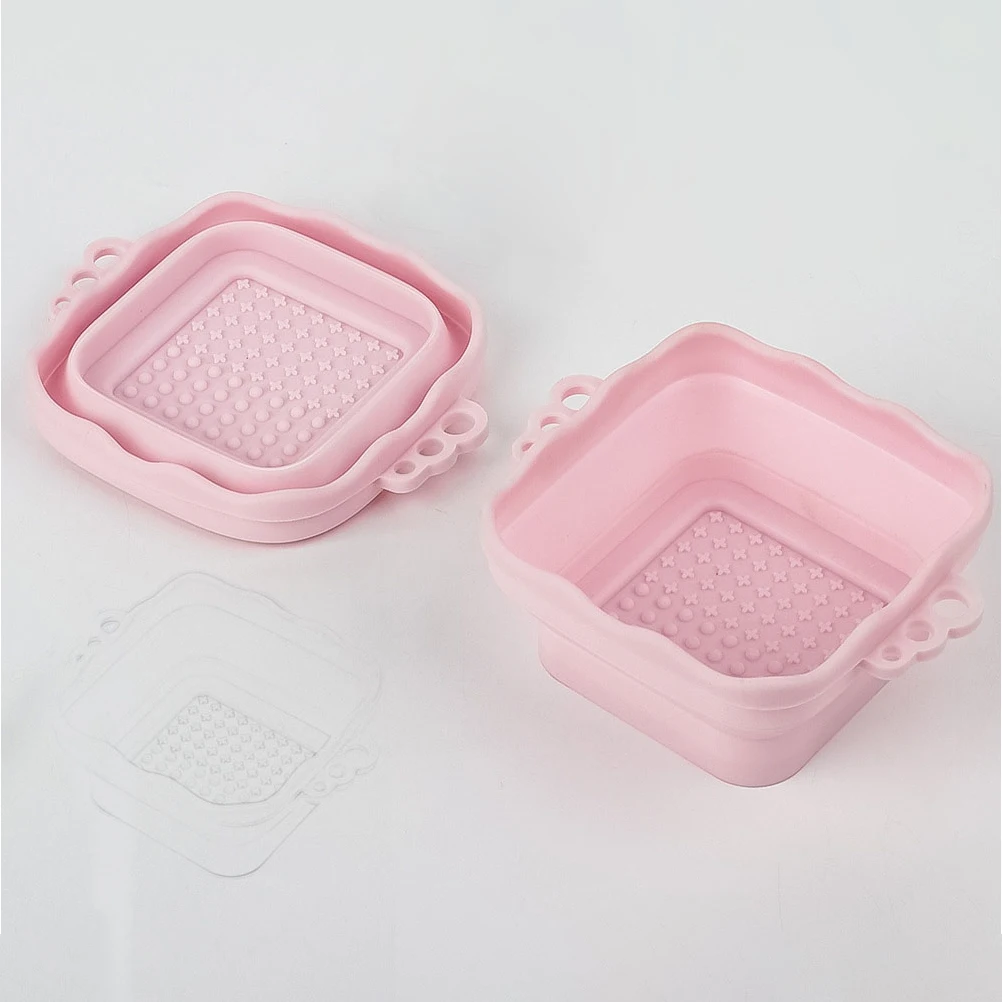 

2pcs Brush Cleaning Bowls Silicone Mat Tools Foldable Makeup Brush Clean Mat Cleaner For Brushes Wash Supplies