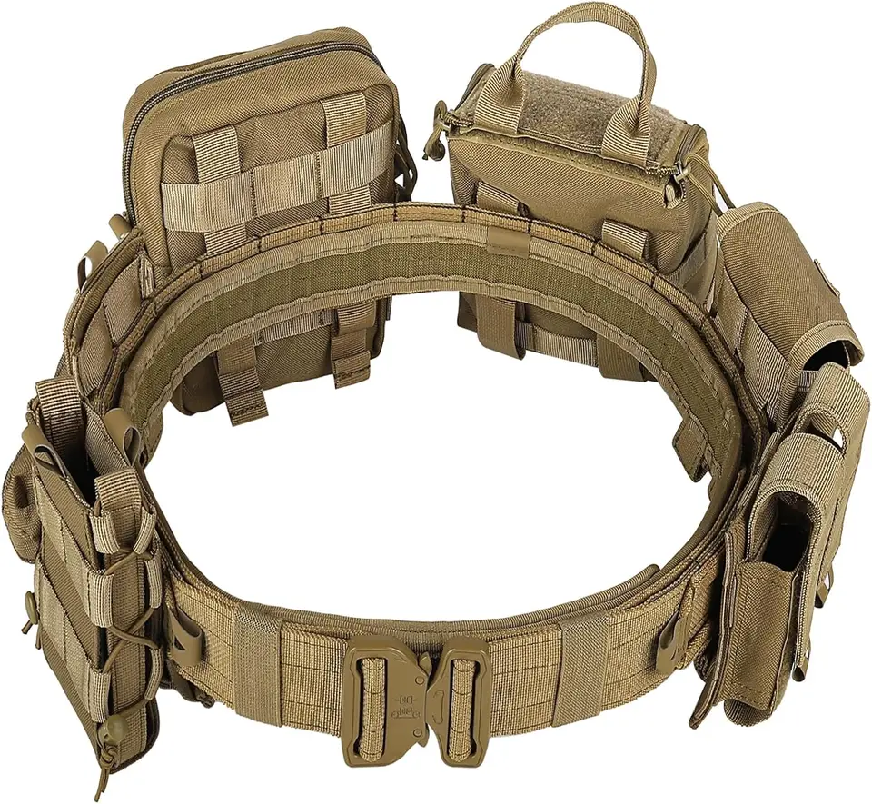 Heavy Duty Molle Tactical Battle Belt with Accessories