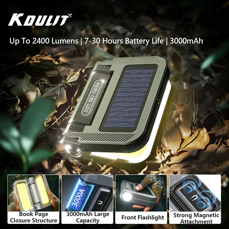 

Уличный светодиодный фонарь на солнечной батарее 5000 мАч, портативный, для кемпинга, палатки, аварийный, водонепроницаемый, подвесной, с длительным временем работы от батареи