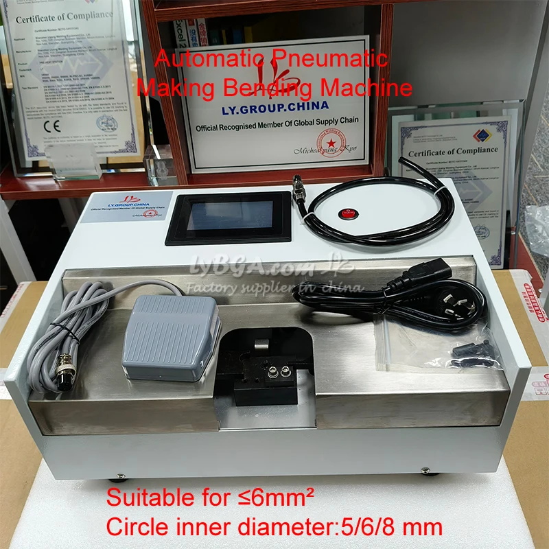 

Automatic Pneumatic Circular Arc Shape Bending Machine 5/6/8MM Diameter Touch Screen Control for Precision Circle Making