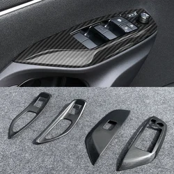 Accessories For 2020-2025 Toyota Yaris Cross XP210 Interior Door Armrest Window Switch Panel Trim Stickers Carbon Fiber Look