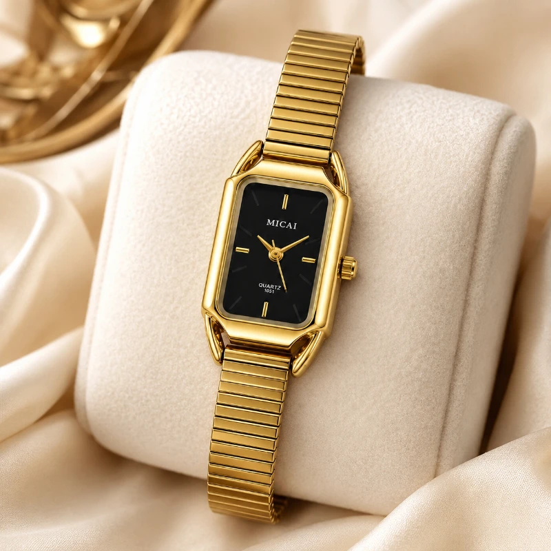 Retro Rectangle Women Watch Luxury Thin Stainless Steel Bracelet Ladies Wristwatch Fashion Elegant Female Quartz Clock Montre