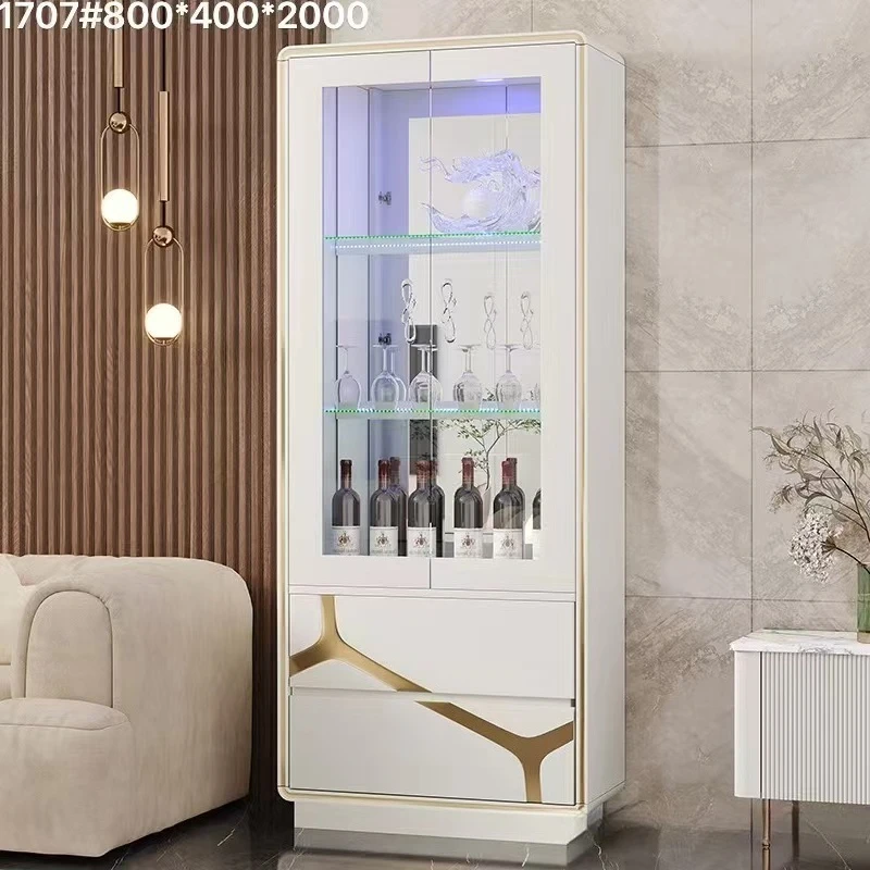 Sideboard, high cabinet, wall-mounted integrated light luxury wine cabinet, home tea cabinet, modern minimalist living room stor