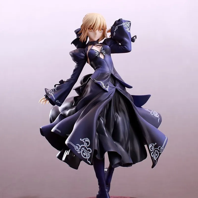 Figura de Saber Alter en Vestido de Noche de Fate Stay Night, Regalo para Fanáticos del Anime, Decoración Coleccionable para Habitación, Adorno de Escritorio, Muñeca