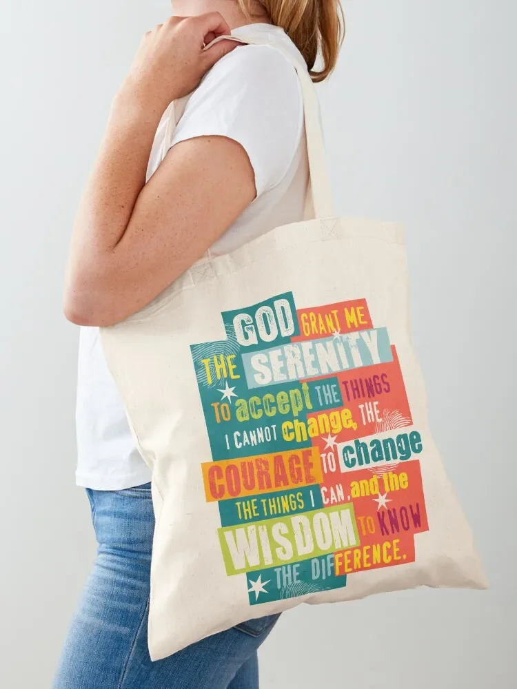 Serenity Prayer Original Graphic design Tote Bag large tote bag tote bag men