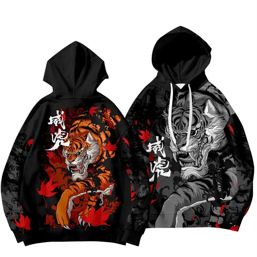 

Tiger Print Hoodies Men Women Kids Long Sleeve Hoodie Sweatshirt Autumn Winter Pullover Jacket Coat Clothes