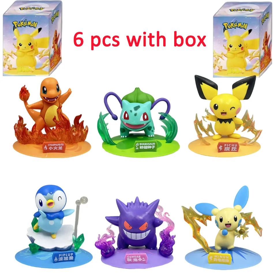 

Набор из 12 фигурок Покемонов: Пикачу, аниме-модели, настольные украшения, коллекционные фигурки, игрушки Покемон, подарок на день рождения
