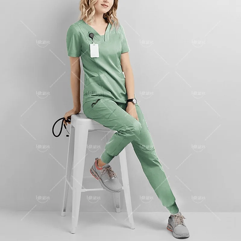 Scrubs Tops Medical Clothing Hospital Uniforms for Women Nursing Uniform Health and Beauty Work Wear Surgical Bottoms