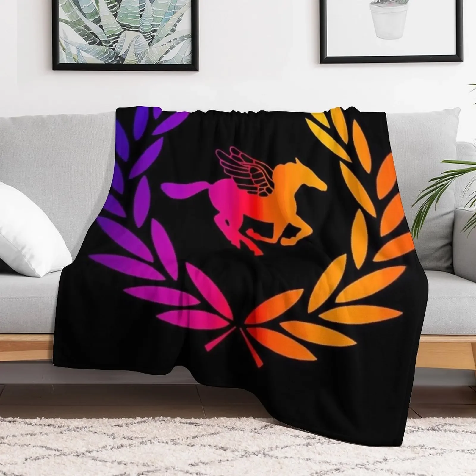 Camp Half Blood emblem Throw Blanket Stain Resistant Cozy Warm Blanket