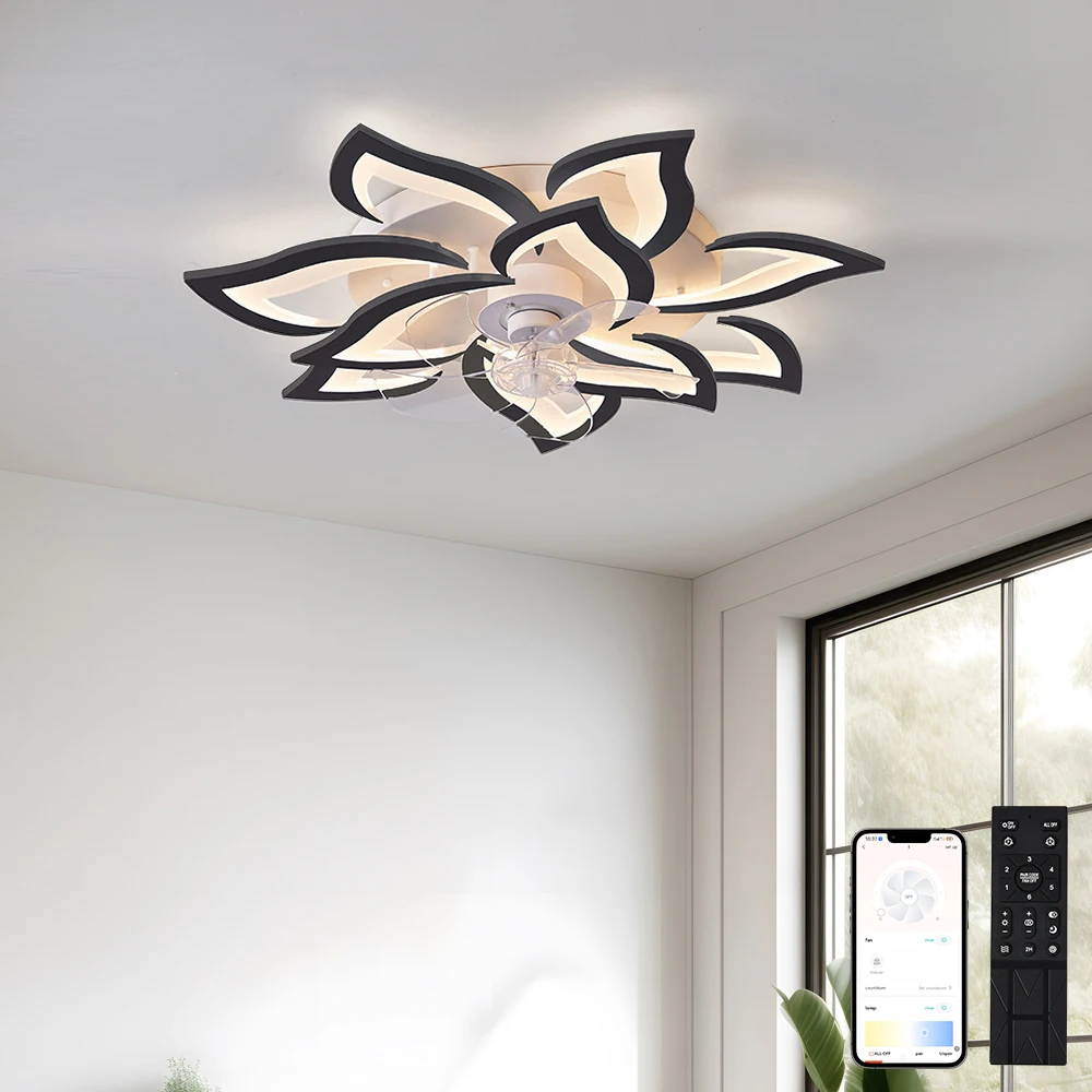 Northern Europe Designer LED Petal Chandelier Living Room Bedroom Ceiling High-end Home Decoration Lighting Fixtures Beautiful
