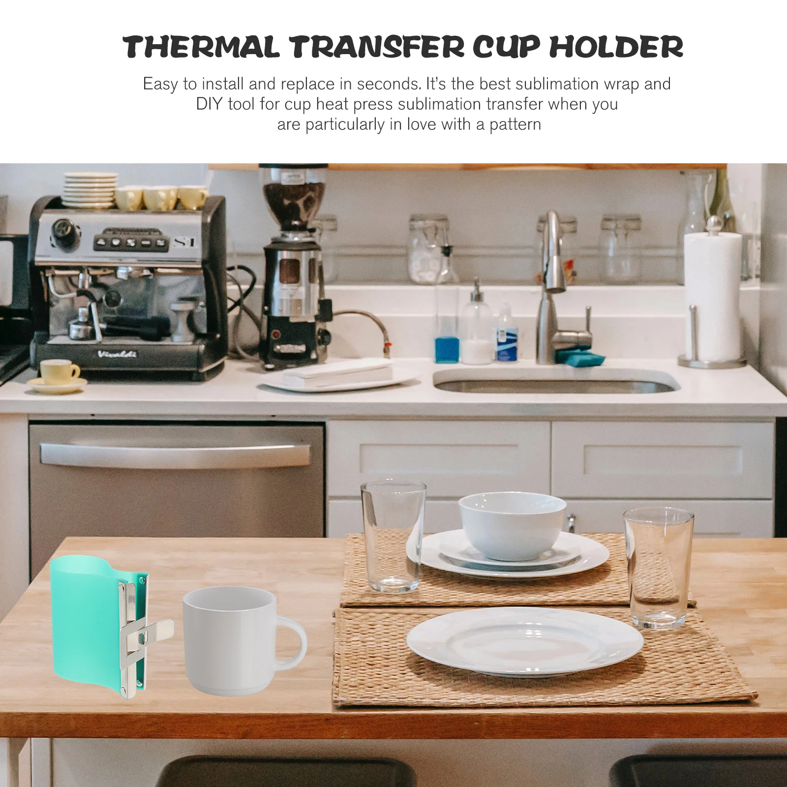 

Silicone Cup Fixture 3D Sublimation Wrap For 11Oz Mug Heat Transfer Printing Press Reusable Mug Wrap Clamp Art Supplies