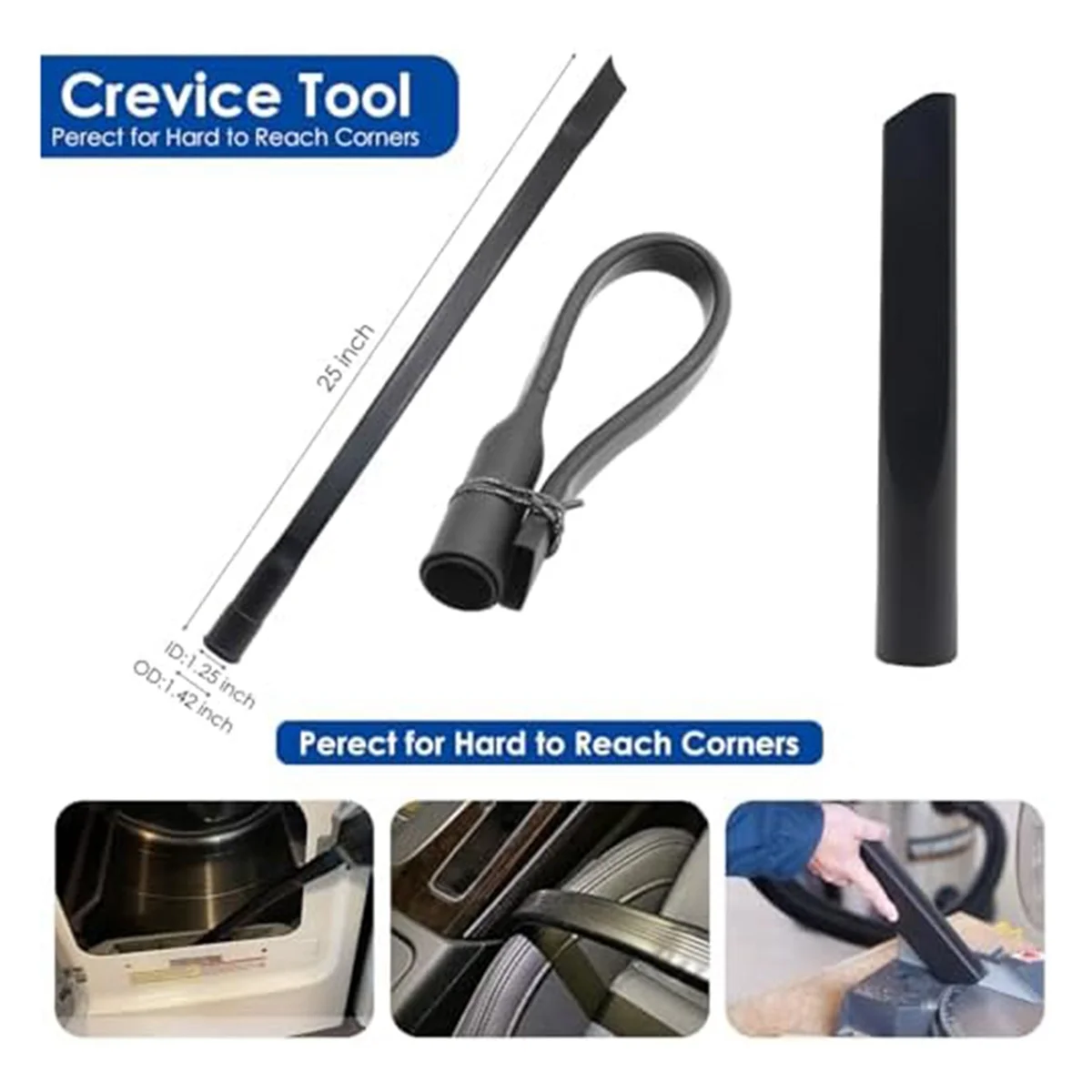 

Fast！Universal 1 1/4 Inch Vacuum Attachments Kit for Accessories with Vacuum Brush Attachments,Flexible Crevice Tool