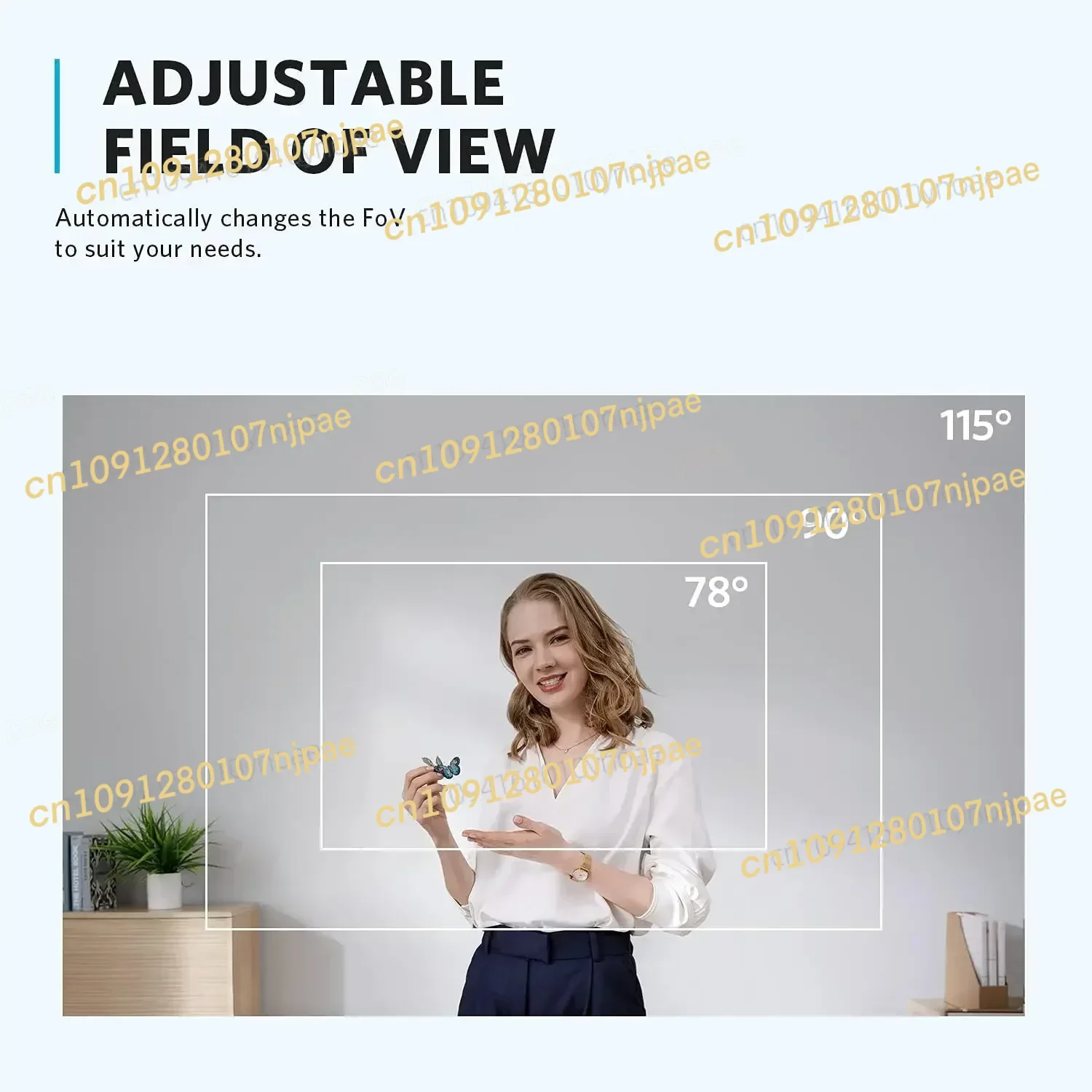 In StockAnker PowerConf C300 Smart Full HD AI-Powered Framing Autofocus 1080p Webcam Noise Cancelling Microphones Adjustable FoV