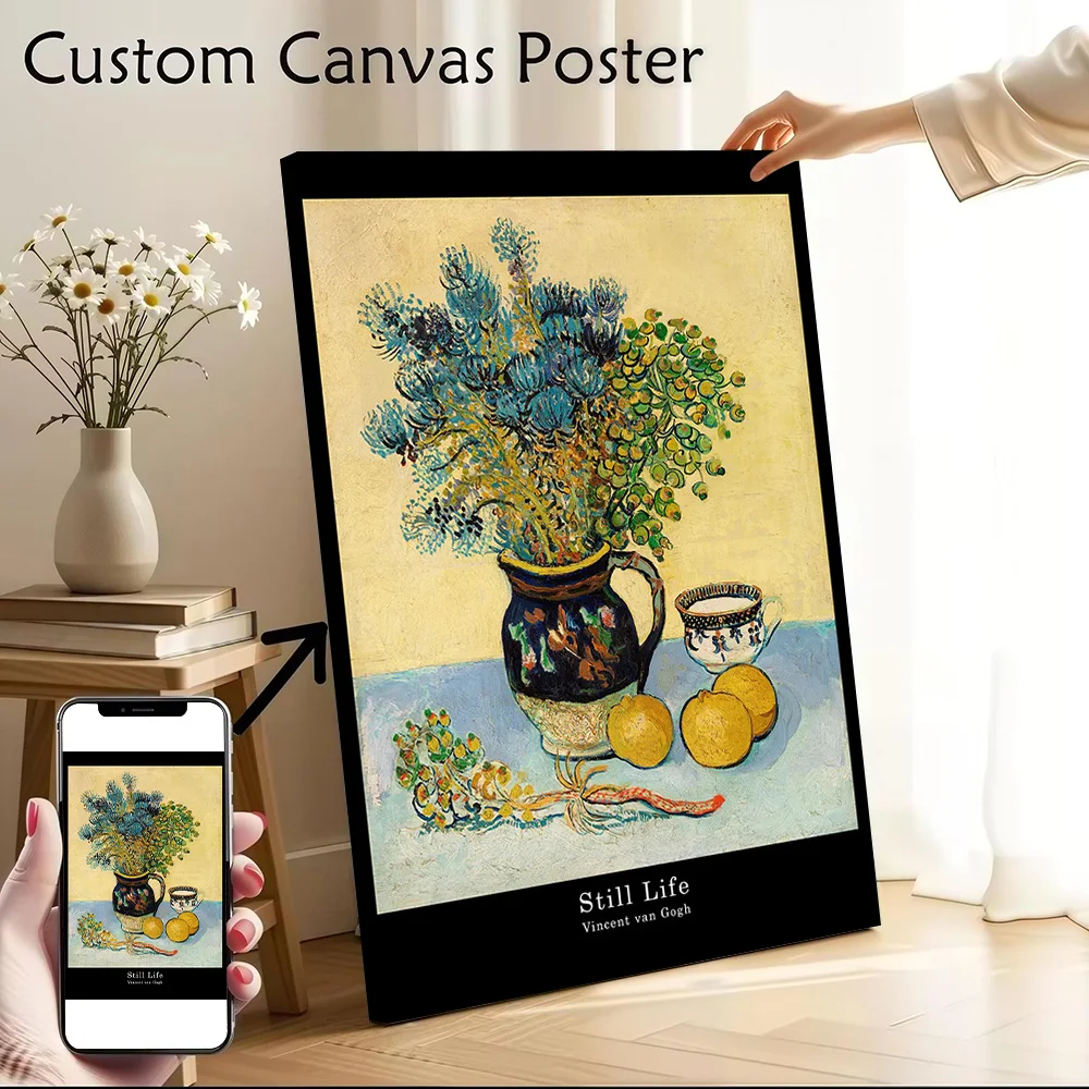 STILL LIFE Van Gogh Canvas Print Perfect Gift for Fans Lovers Personalized Wall Art Poster for Decorative Paintings Decor Luxury