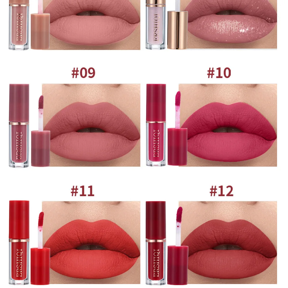 Elegant Book Packaging Lip Gloss Set Matte Pearl Liquid Lipstick Collection Long Lasting Waterproof Makeup Beauty Kit