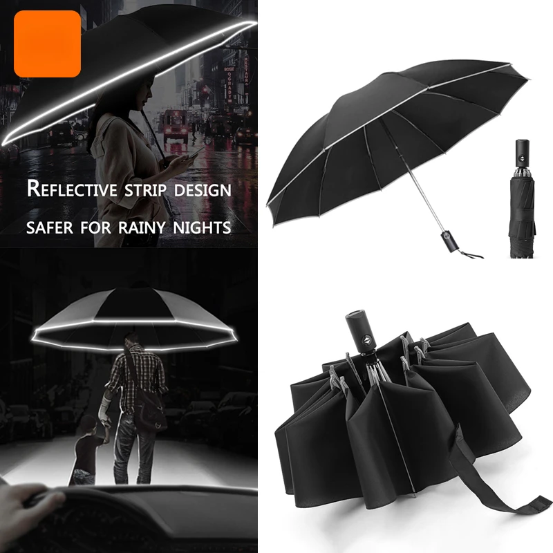 Youpin Folding Automatic Umbrella Rain Wind Resistant Trip Umbrellas Portable Reverse Umbrella for Youpin Ecological Chain