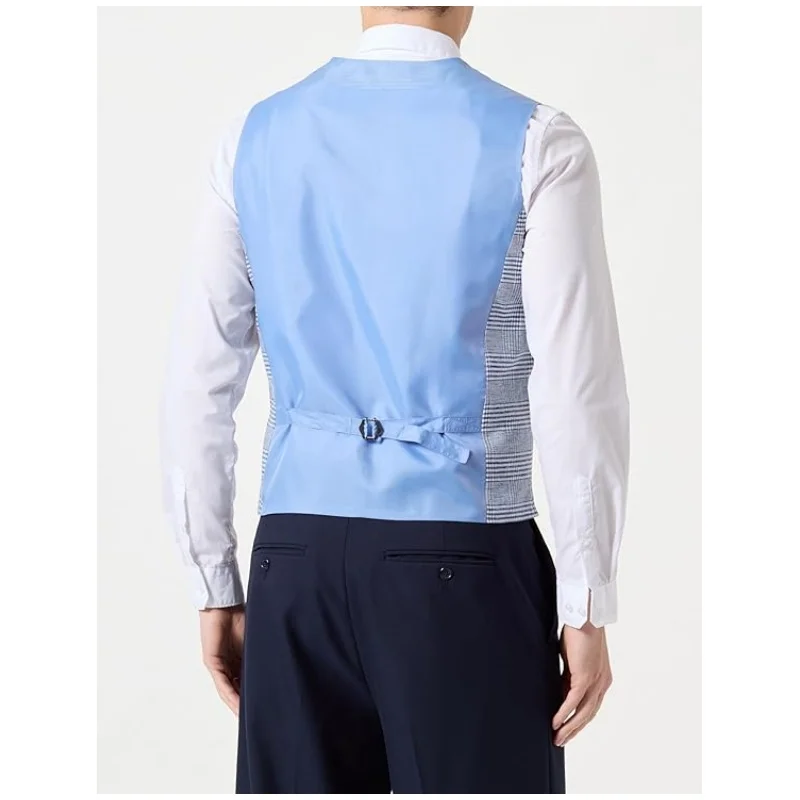 Rompi Linen Riviera Pria - Rompi Slim Fit Khusus untuk Pernikahan, Formal & Bisnis - Musim Panas Ringan Bernapas