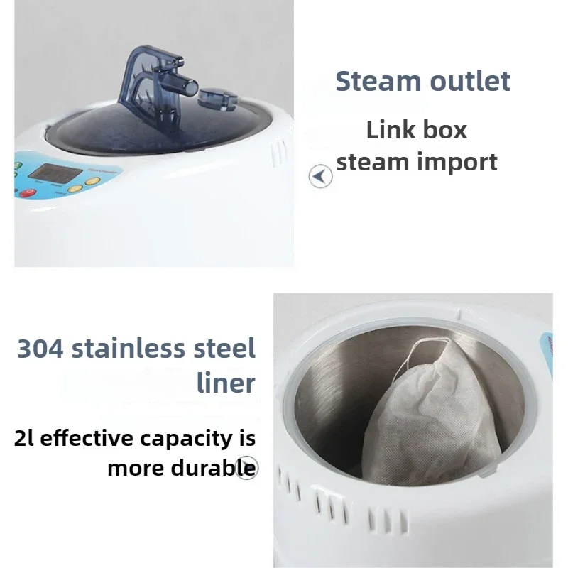 Excellent EU Fumigator 4L Timing Adjustable Temperature Remote Control Steam Bath Machine, Health Wicking and Sweating, Sauna Bo