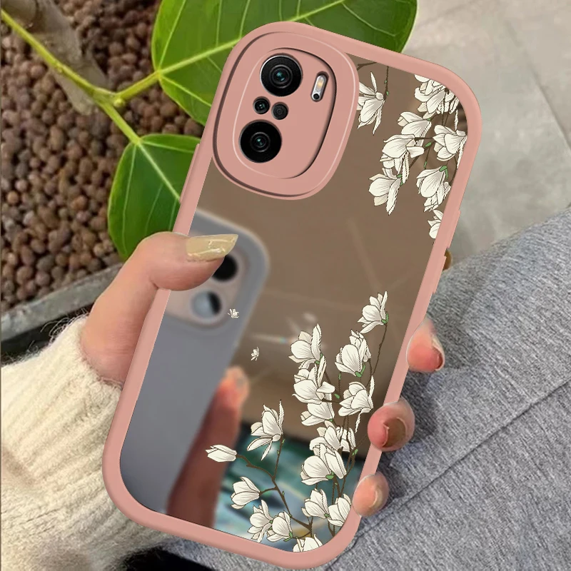 Flower Case For Xiaomi Redmi 12 12C 12 C Phone Cases For Redmi K20 K40 A1 A2 9A 9C 9 10 10C 12 12C Mirror Shockproof Soft Cover