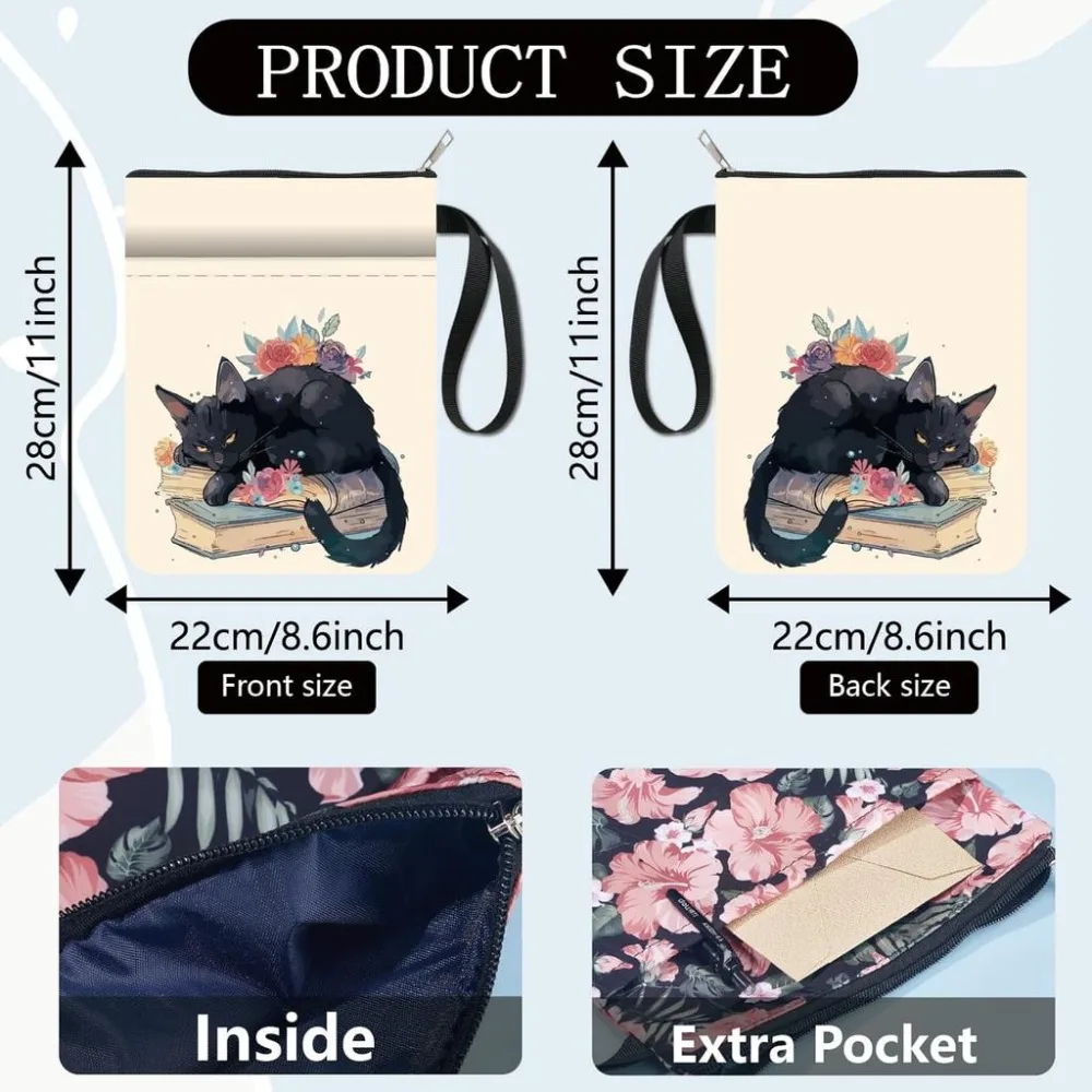 Cloth Book Cover Notebook Wraps Rectangle Cat Shape 280x220mm