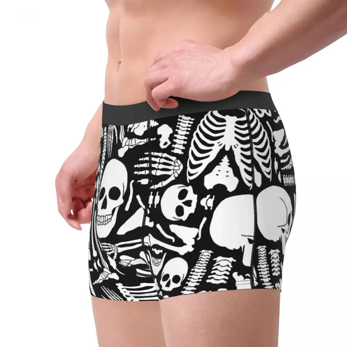 Skeleton Skull Bone Human Bones Underpants Cotton Panties Men's Underwear Comfortable Shorts Boxer Briefs