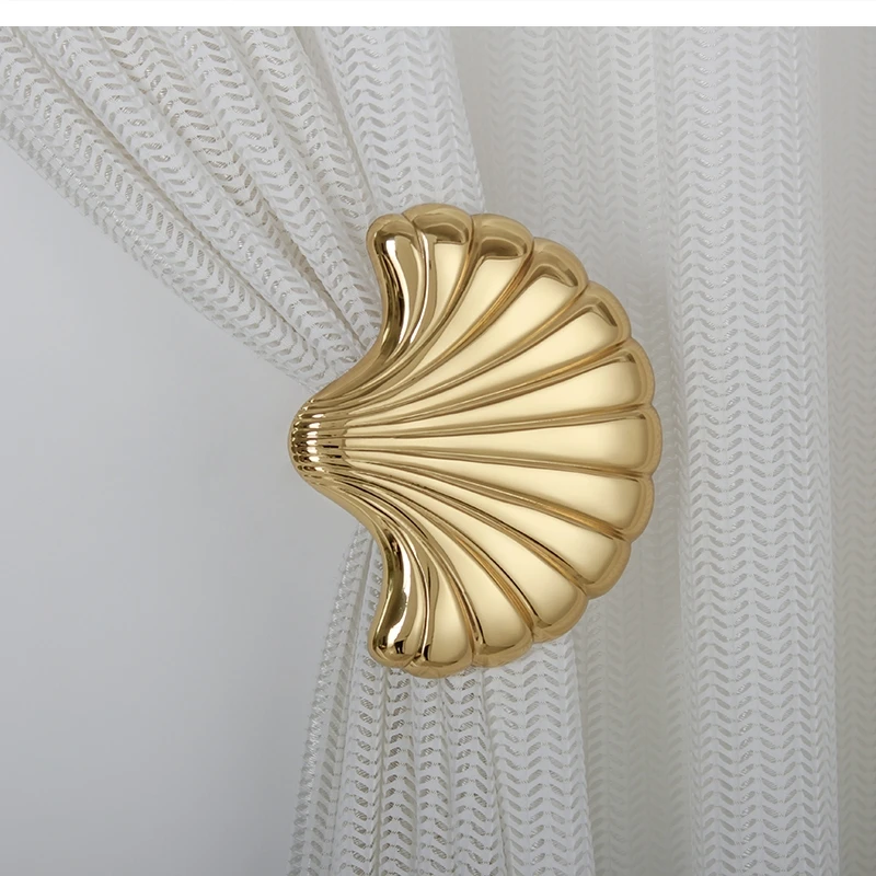 French light luxury brass curtain hook wall art hanging coat home decoration