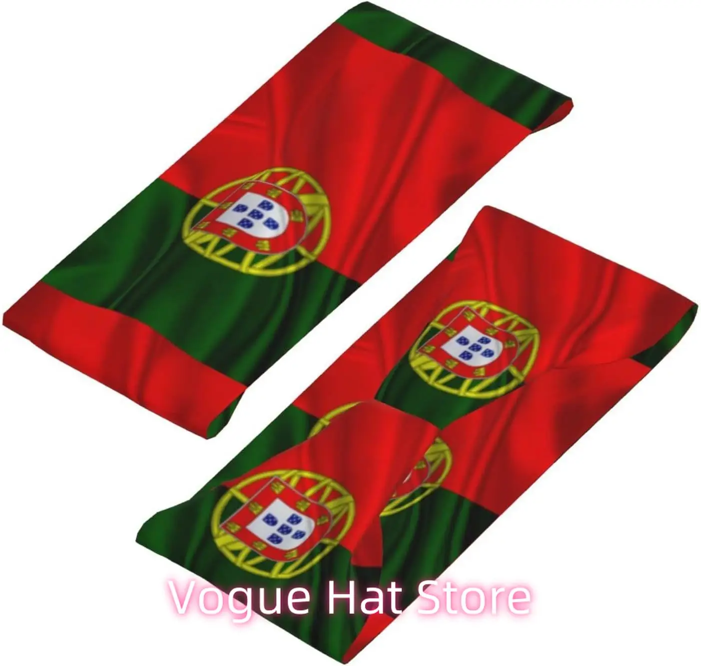 Portugal Flag Headbands Sports Non-Slip Tennis Workout Sweat Bands for Women Men