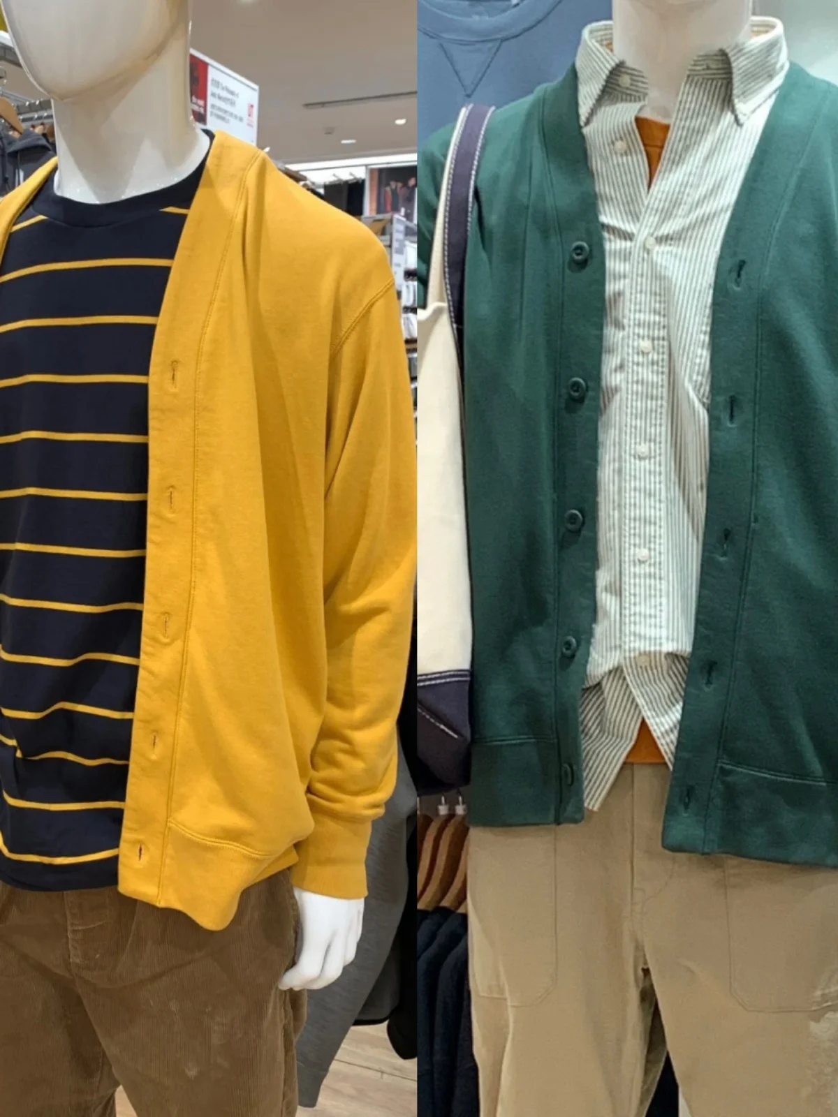 

Loose Fit V-Ne Knitted Cardigan Pure Cotton Button-Up Sweater Basic Sle Couple Outerwear Spring Youthful Energy Long Sve