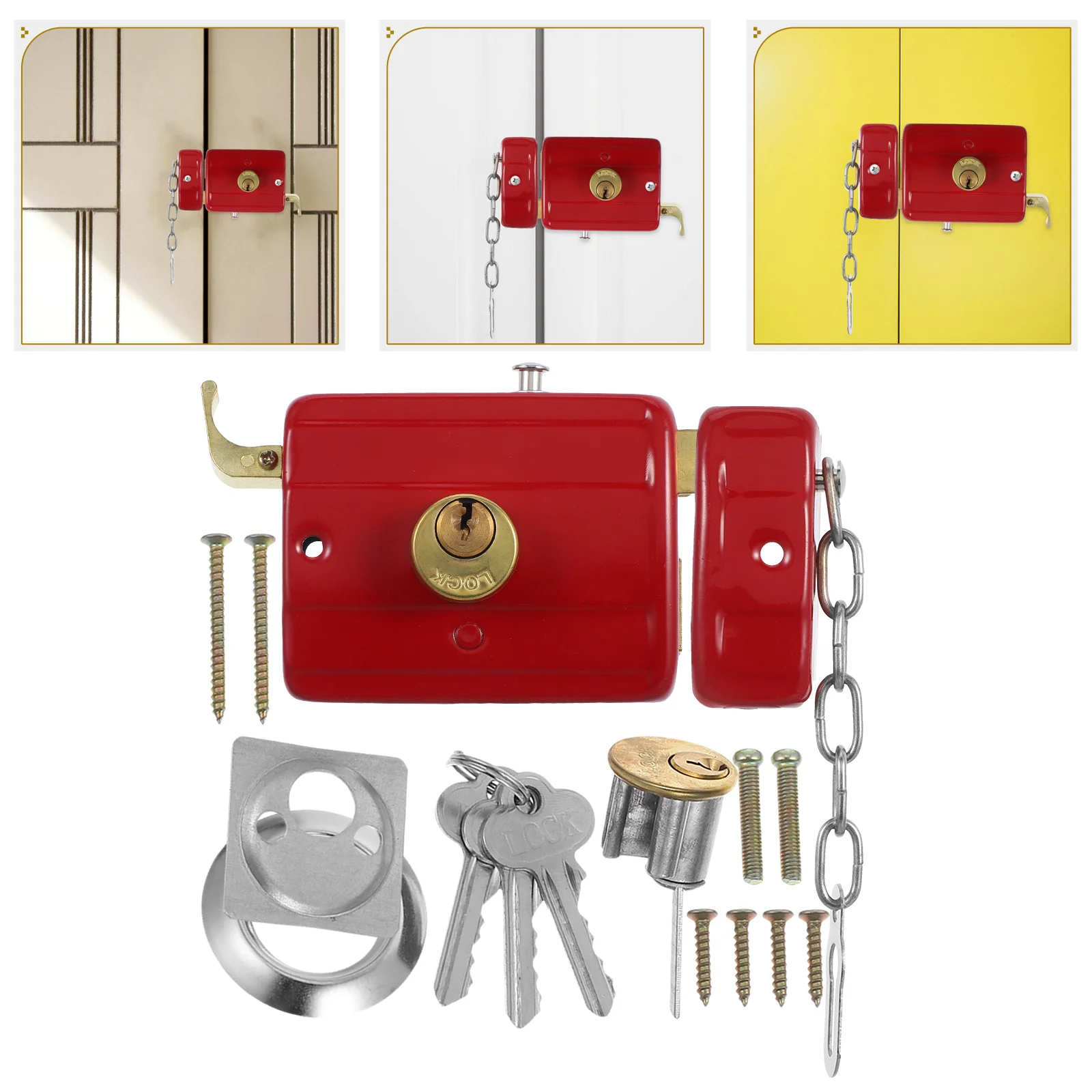 木製ドアロックボルト室内ドア用ユニバーサルデッドロックケースデッドボルト