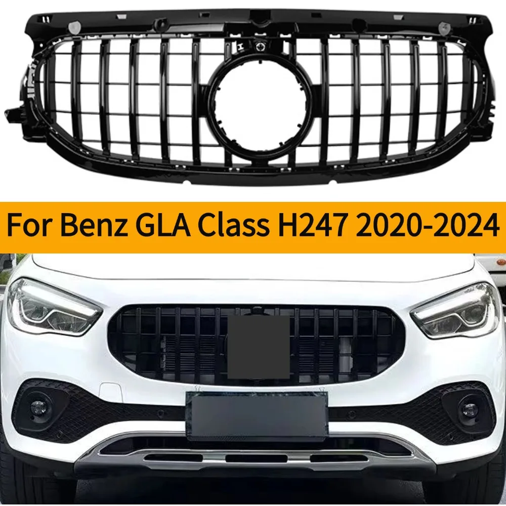 GTR Style Panamericana Front Bumper Grille for Mercedes New GLA Class H247 GLA250 GLA200 Line 2020-2024