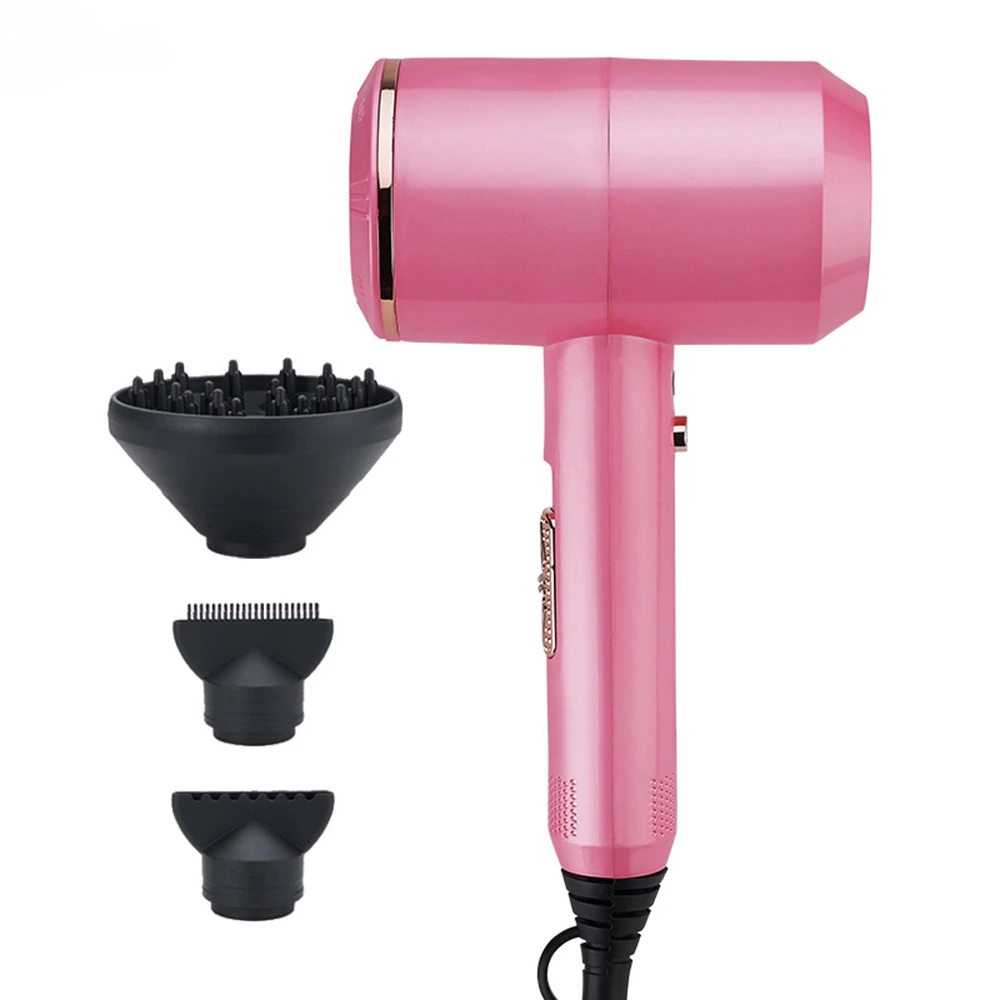 

Professional Hair Dryer Cold and Hot Powerful Wind 2000W Anion Blow DC Motor with 3 Concentrator Negative Ions Styling Tools