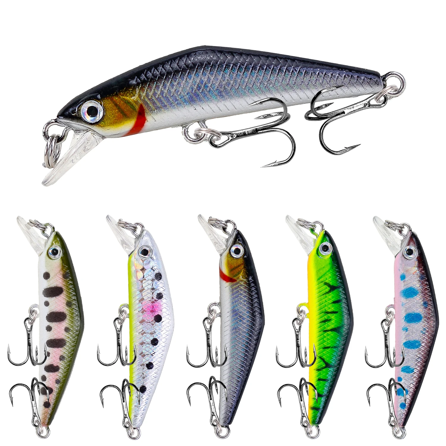 1 pz affondamento Minnow richiamo di pesca Laser esca artificiale dura 6.8cm 2.7g Bass Wobblers luccio carpa richiamo Crankbaits attrezzatura da