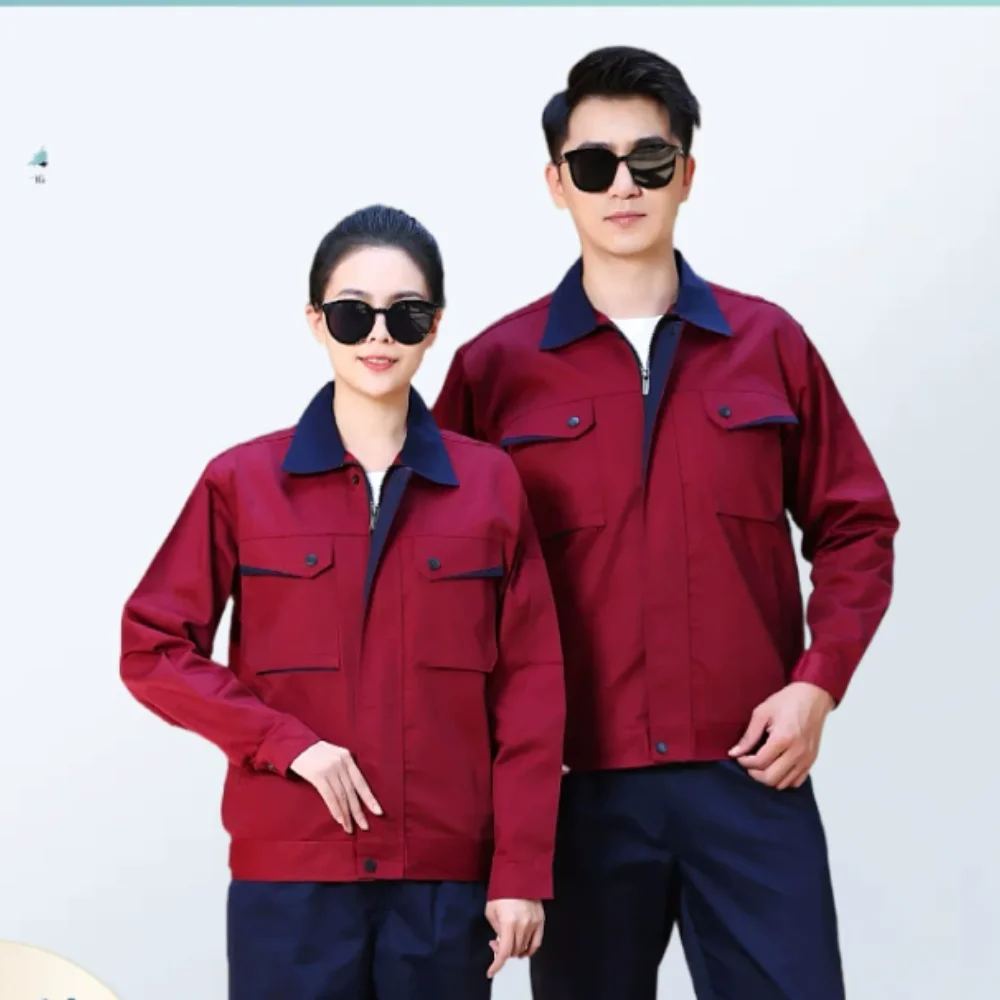 

Men's workwear set, wear-resistant, dirt resistant, auto repair worker factory workshop workwear, labor protection clothing