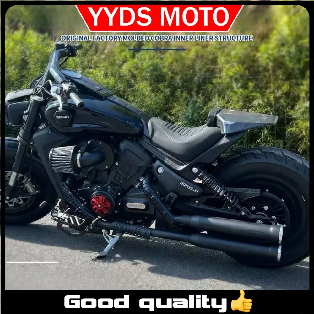 【Good quality】FOR BENDA Dark Flag 500 modified Cobra exhaust pipe modified valve exhaust thick and low