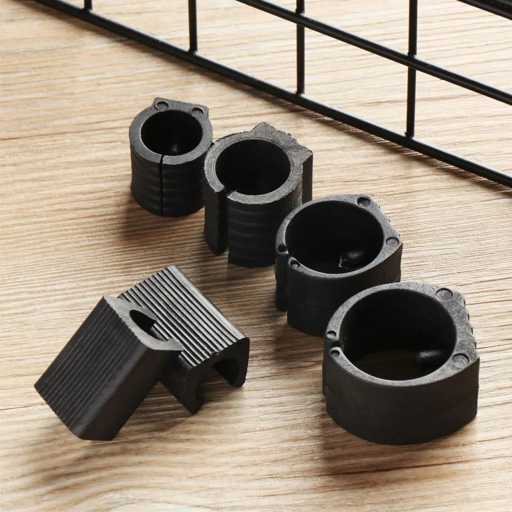 10pcs Durable U Shaped Floor Protector Non-slip Damper Stool Chair Leg Pad Pipe Clamp Tube Caps