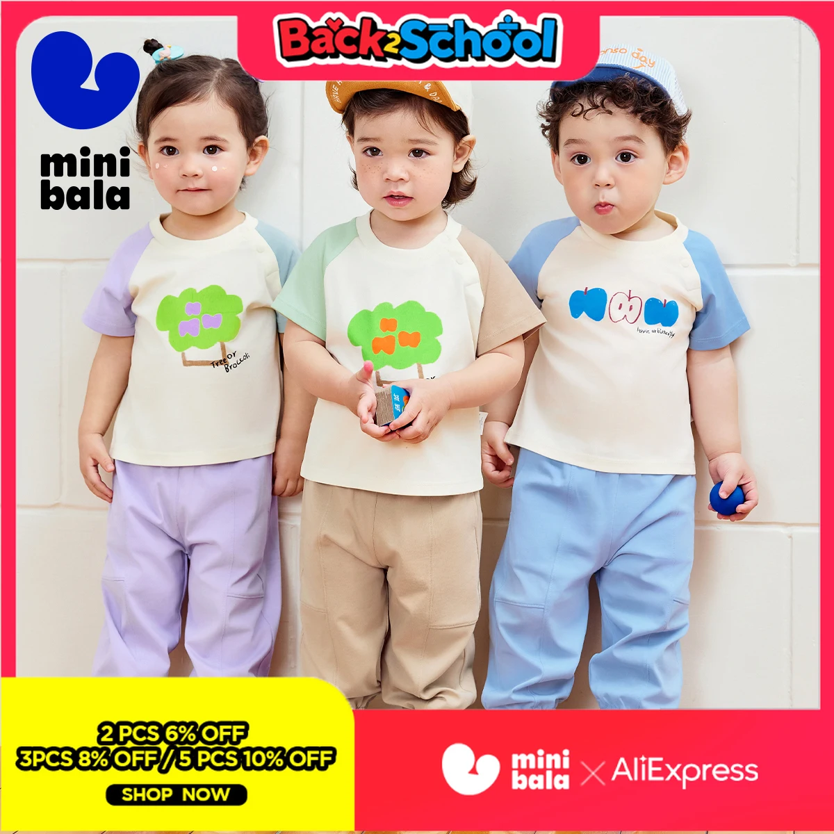 

Миниатюрный комплект для мальчиков и девочек, антибактериальный хлопковый быстросохнущий комплект с короткими рукавами и длинными брюками для активных игр