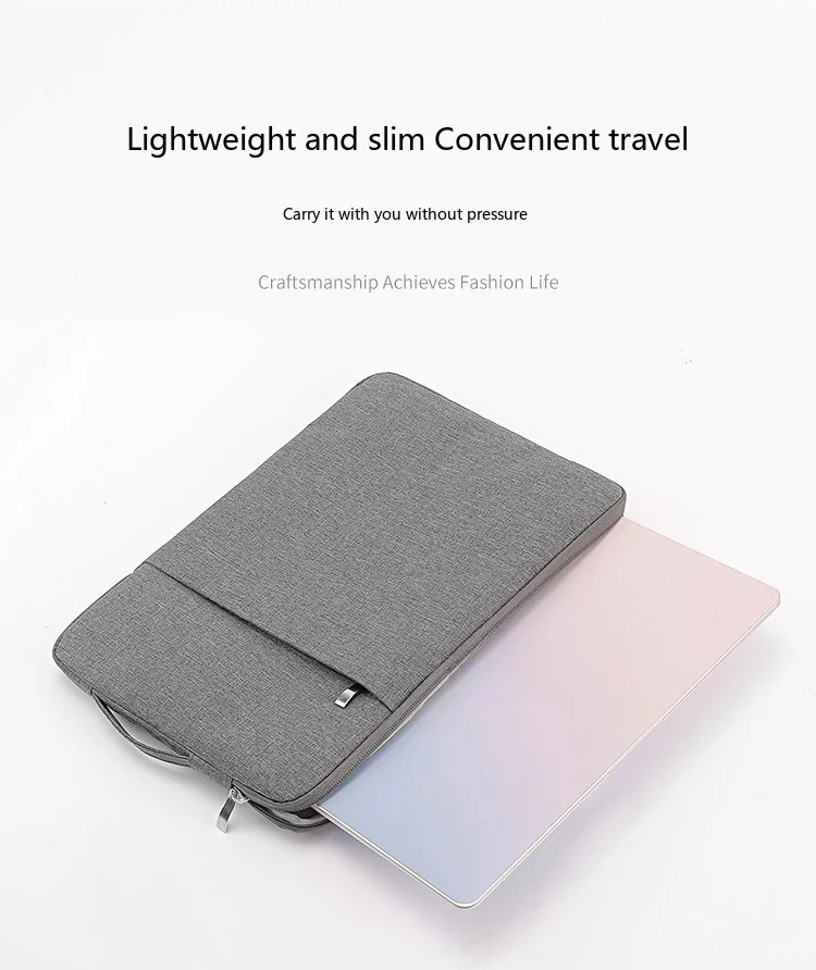 Laptop-Hülle 11-16 Zoll Oxford-Stoff Schutztasche für Notebook mit Fleecefutter – Detail 5