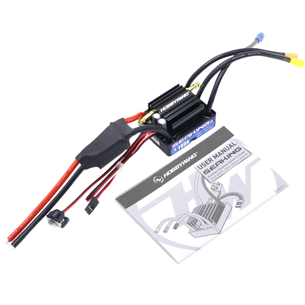 Hobbywing Brushless ESC SeaKing V3 Waterproof 180A 2-6S Lipo Speed Controller 6V/5A BEC  for RC Racing Boat