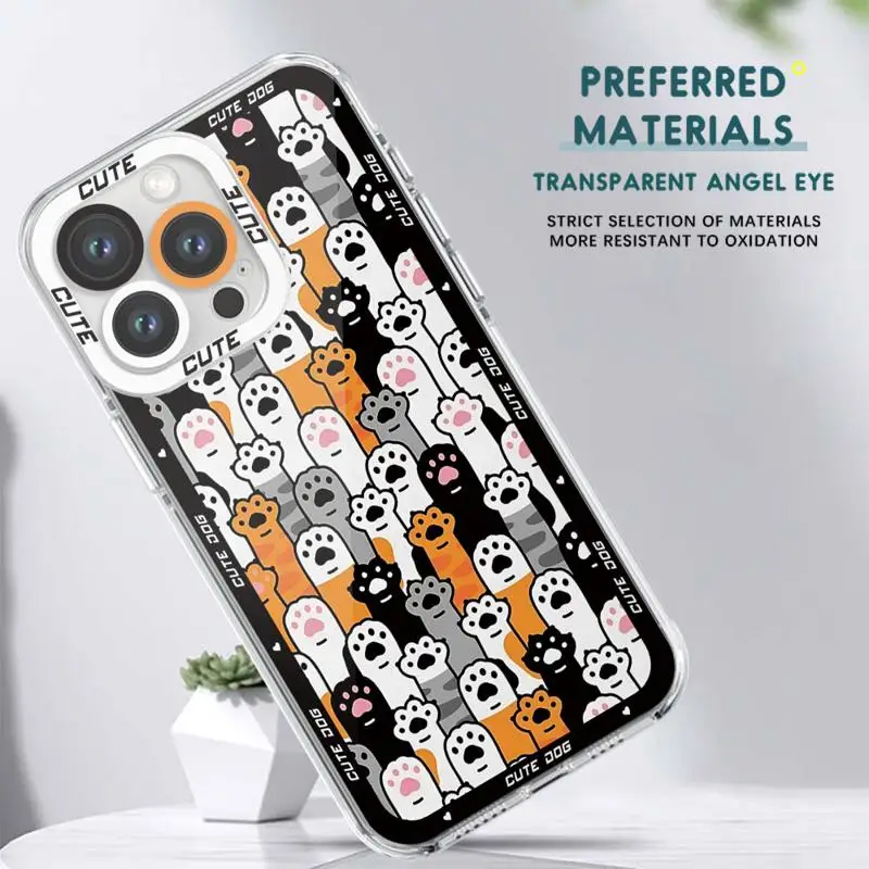 Bonita funda de teléfono de gato y perro para motocicleta Moto G32 G22 G72 Edge 40 5G G52 G71 G73, funda de TPU suave