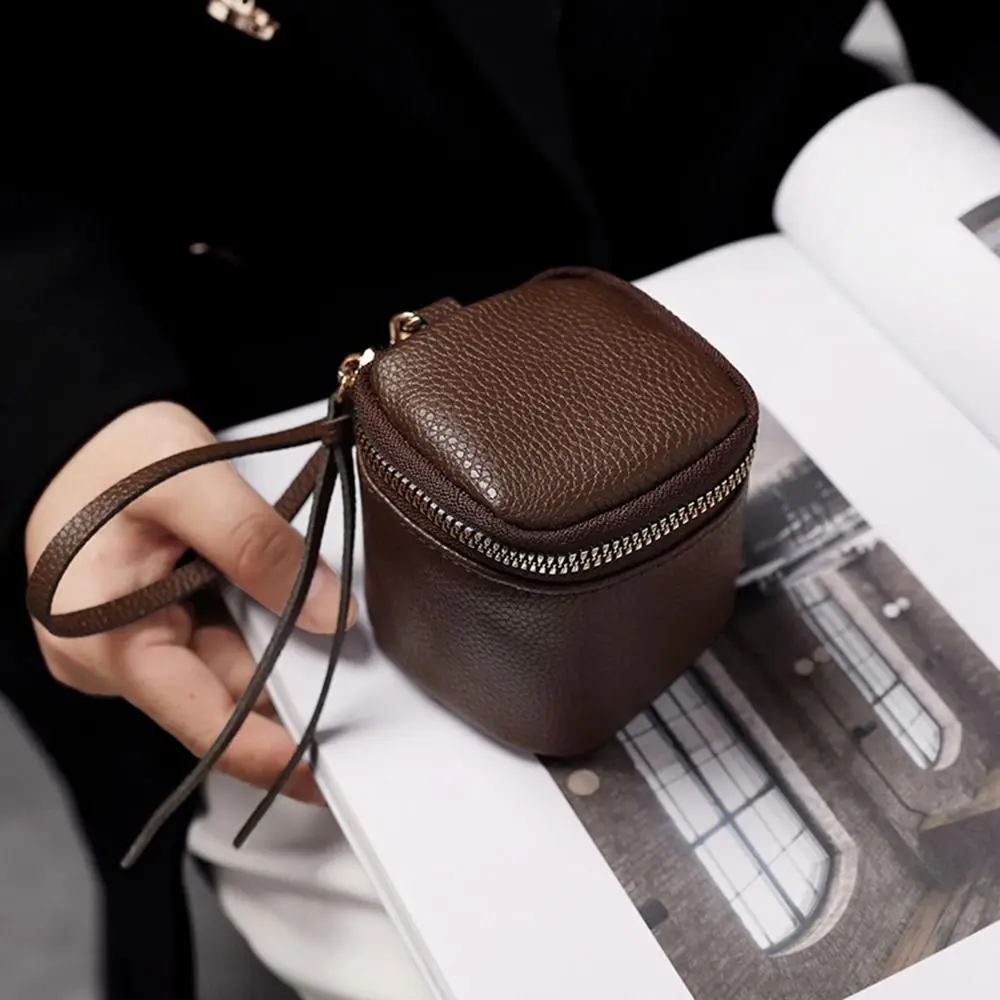 Draagbare lichtgewicht kleine vierkante portemonnee waterdichte hoofdtelefoon opslag make-up tas creditcardhouder dames