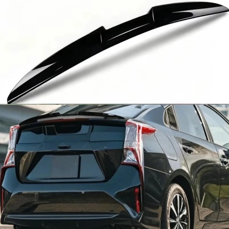 Rear Trunk Lip Spoiler Roof Tail Wing Adjustable For T0yota Prius Prime 2001-2025 Deflector Splitter Diffuser Body Kit Black