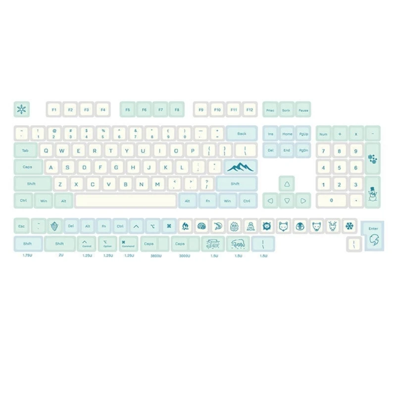 

PBT Keycaps 125Keys Theme English Keycap Sublimations XDA Keycap For 61/87/104/108 Layouts