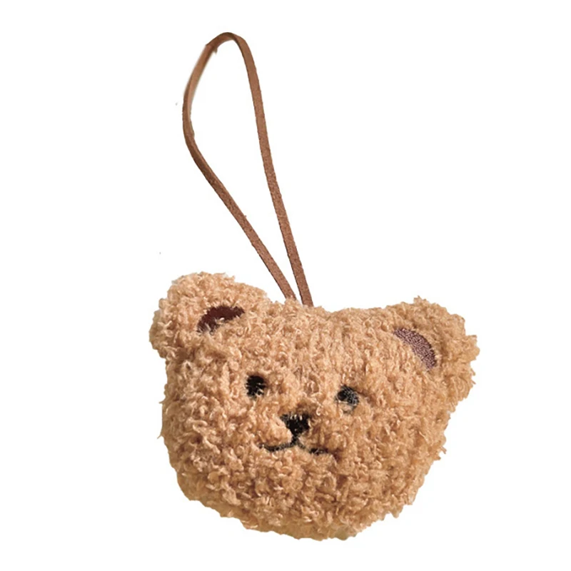 Llavero colgante de muñecas de oso de peluche para llaves, bolsa, decoración de mochila, juguete para niños, llaveros con nombre de dibujos animados, accesorios de baratija de coche