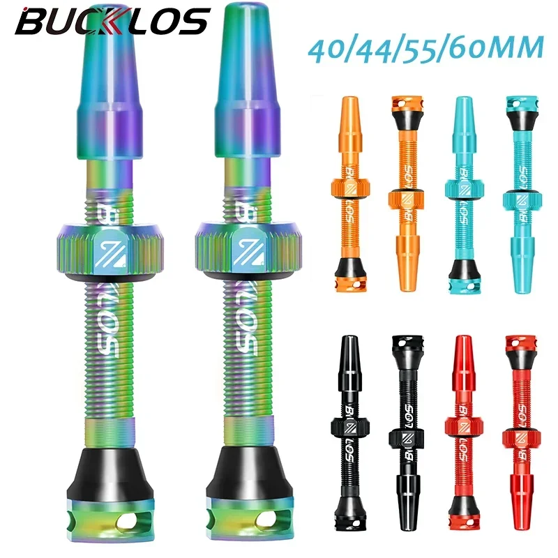 BUCKLOS Bike Tubeless Valve 40MM 44MM 55MM 60MM Road Mountain Bicycle Presta Valves High Quality Tire Nipple MTB Accessories