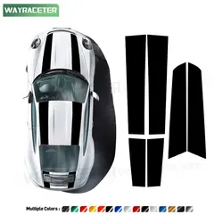 Car Hood Bonnet Stripes Sticker Roof Trunk Body Graphics Carbon Fiber Vinyl Decal For Porsche 911 991 2011-2019 Accessories