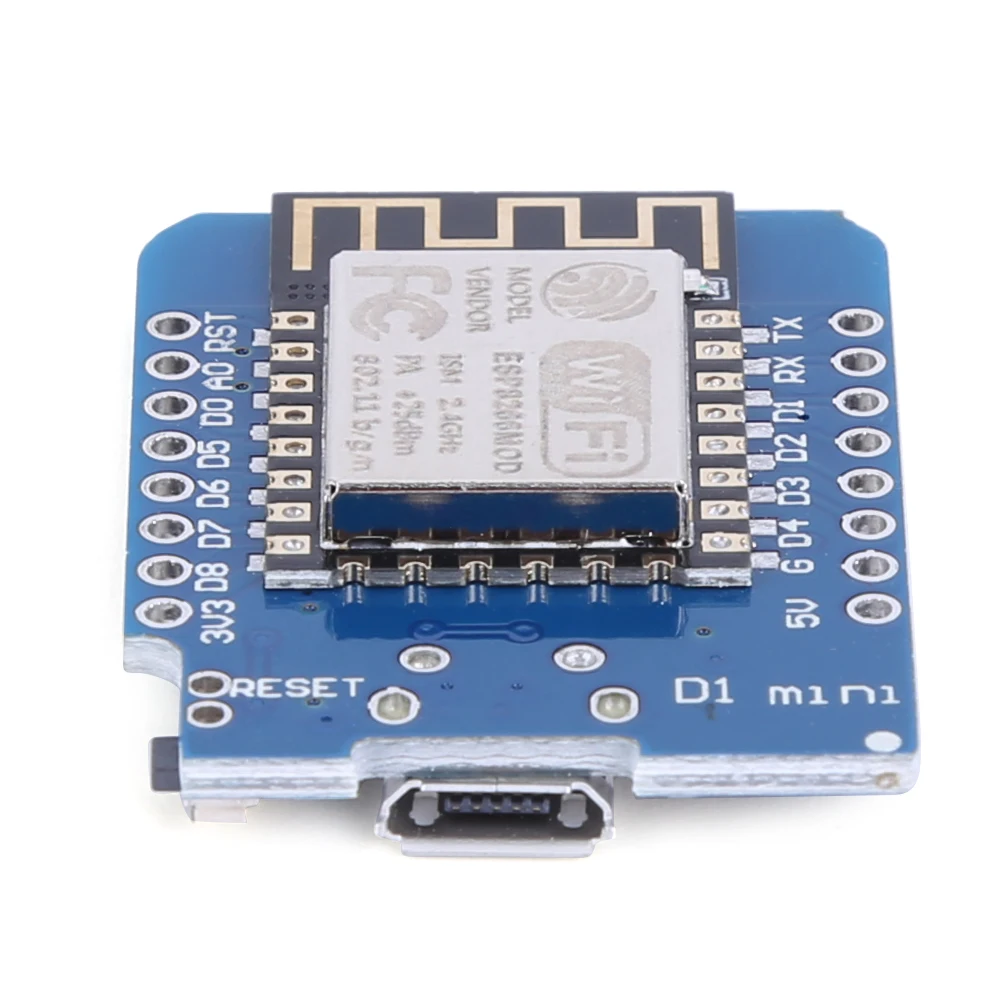 Mini Placa de desarrollo WIFI ESP8266 D1, 20 piezas, CH340G, CH340, V2, Usb, Wemos, D1, Mini Nodemcu, Lua, Iot, 3,3 V, Met Pins, 1-ESP-12F