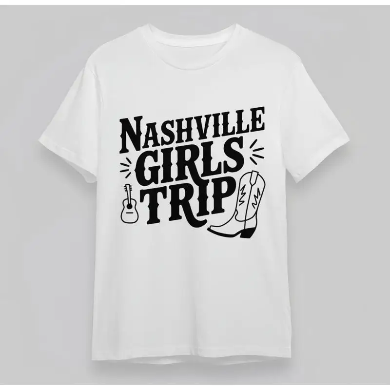 

Women'S T Shirt With Nashville Nights Squad White 100 Cotton Top