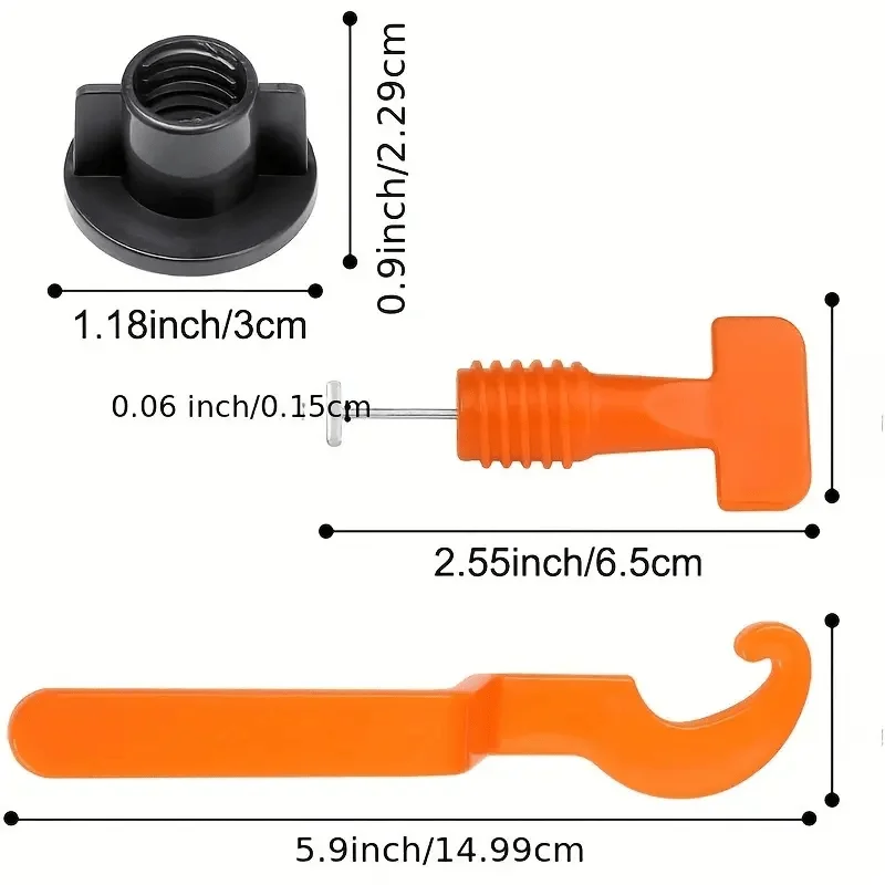 Reusable Tile Leveling System With 1 Plastic Wrench Replaceable Needle Pin Wall Floor Clips Tool, Adjustable elasticity at will