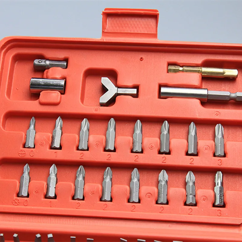 100pcs Screwdriver Bit Set Security Chrome Vanadium CR-V Steel Hex Key Phillips Slotted Tri-Wing Repair Hand Tool Kit